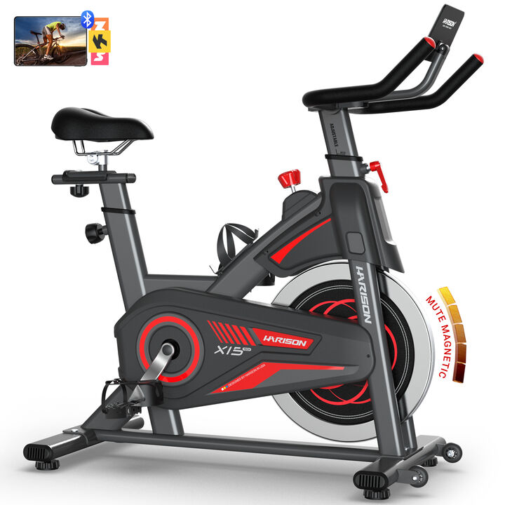 HARISON Exercise Bike 350 lb Capacity, Magnetic&nbsp; Stationary Bike for Home with Bluetooth (HR-X15)