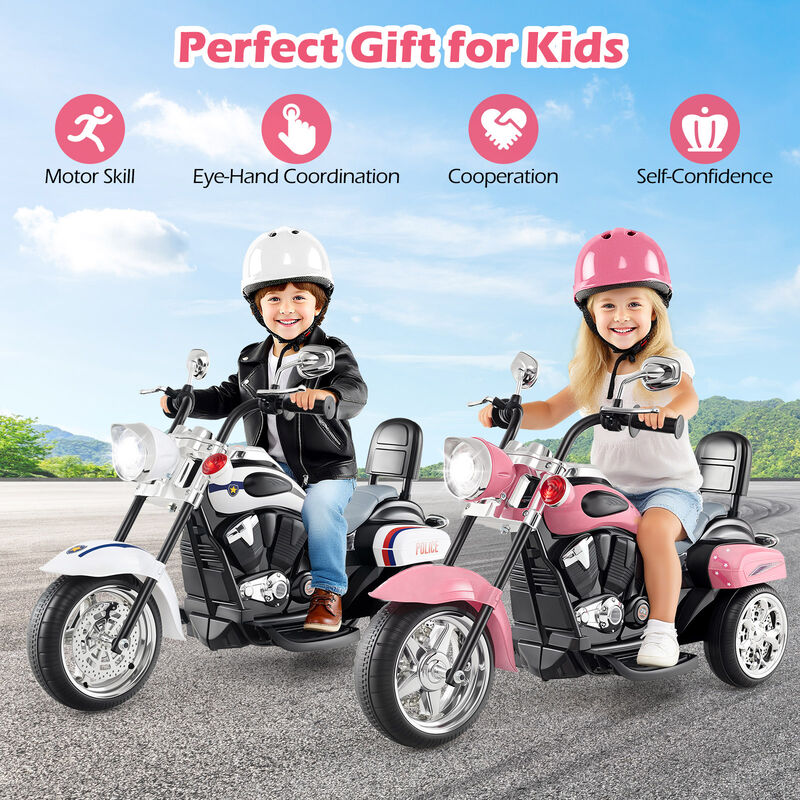 6V Toddler Electric Ride-On Bike with 3 Wheels, Horn and Front Headlight image number 4