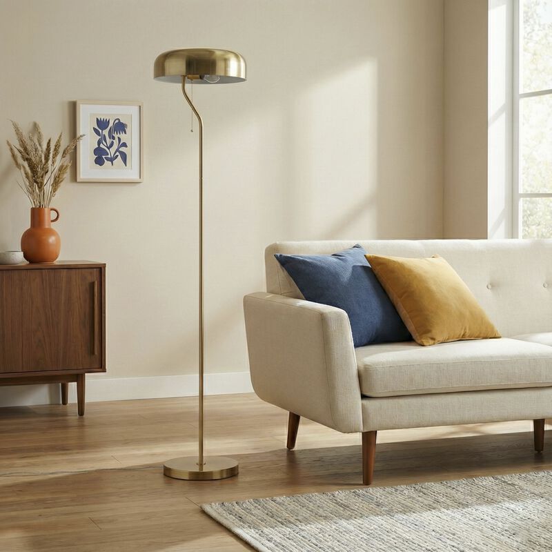 ELEMENT ACE Tall Corner Floor Lamp for Living Room, Bedroom, Office, Reading Nooks, Bedside Illumination, Slim Profile Space Saving Ambient Lighting Fixture image number 3