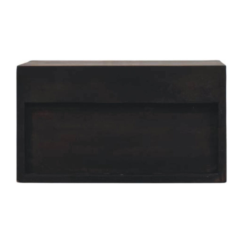 HomeRoots 18" Brown Solid Wood One Drawer Floating Nightstand image number 3