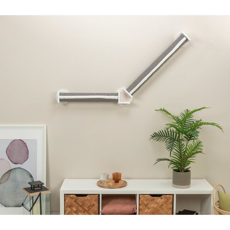 TRIXIE Wall Set 4 Wall Mounted Cat Perch System with 2 Sisal Scratching Posts image number 1