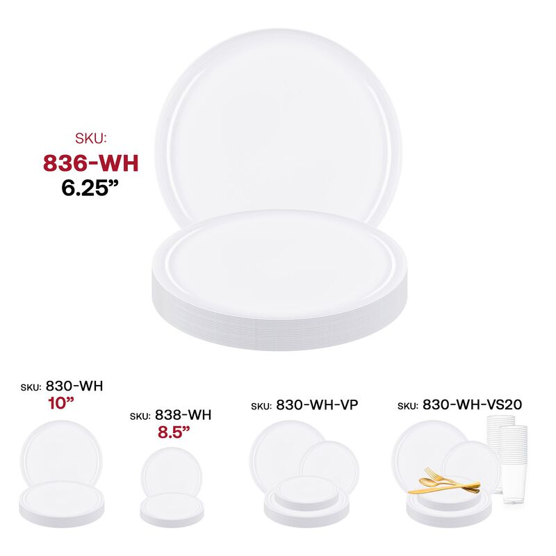 6.25" Flat Round Plastic Pastry Plates (240 Plates) image number 5
