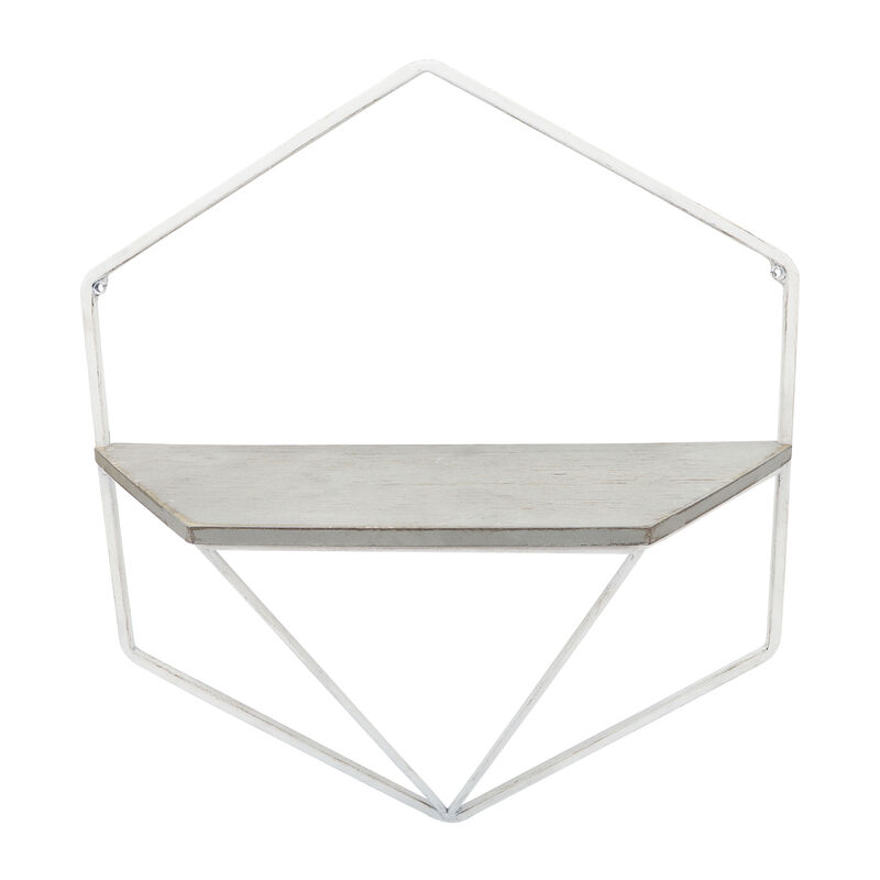 S/2 Metal/Wood Hexagon Wall image number 1
