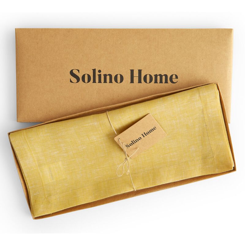 Solino Home Athena 100% Linen Table Runner &ndash; Handcrafted, Machine Washable, Perfect for Holiday and Everyday Dining