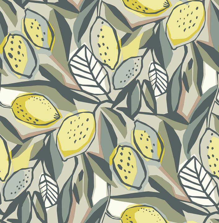 Meyer Chartreuse Citrus Wallpaper (Set of 2)