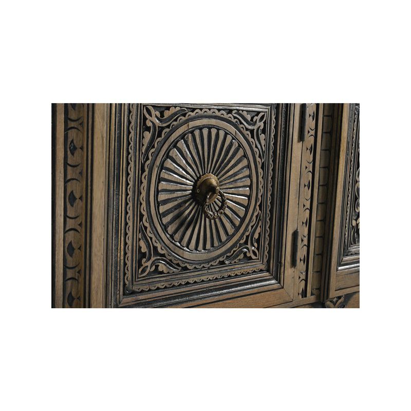 Taran Designs Grayson 3-drawer 3-door Carved Solid Wood Sideboard