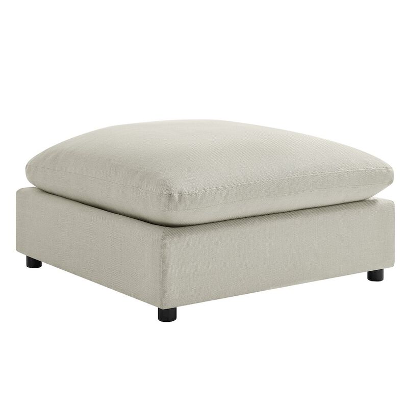 Casella Beige Fabric Ottoman