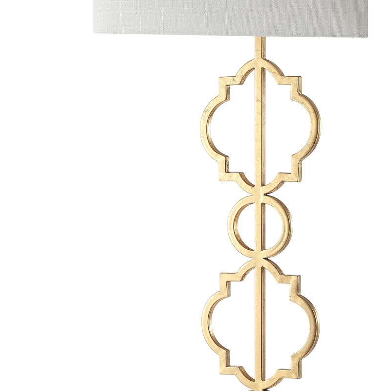 Selina Iron Ogee Trellis Modern LED Floor Lamp
