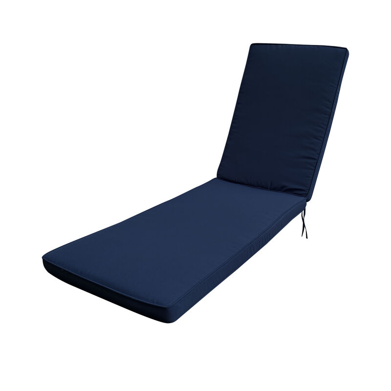 1PCS Outdoor Lounge Chair Cushion Replacement Patio Furniture Seat Cushion Chaise Lounge Cushion-blue image number 1