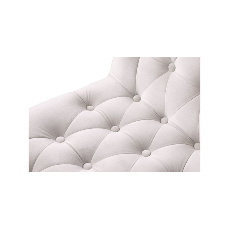 Meridian Furniture Curve Cream Velvet Dining Chair, Set of 2