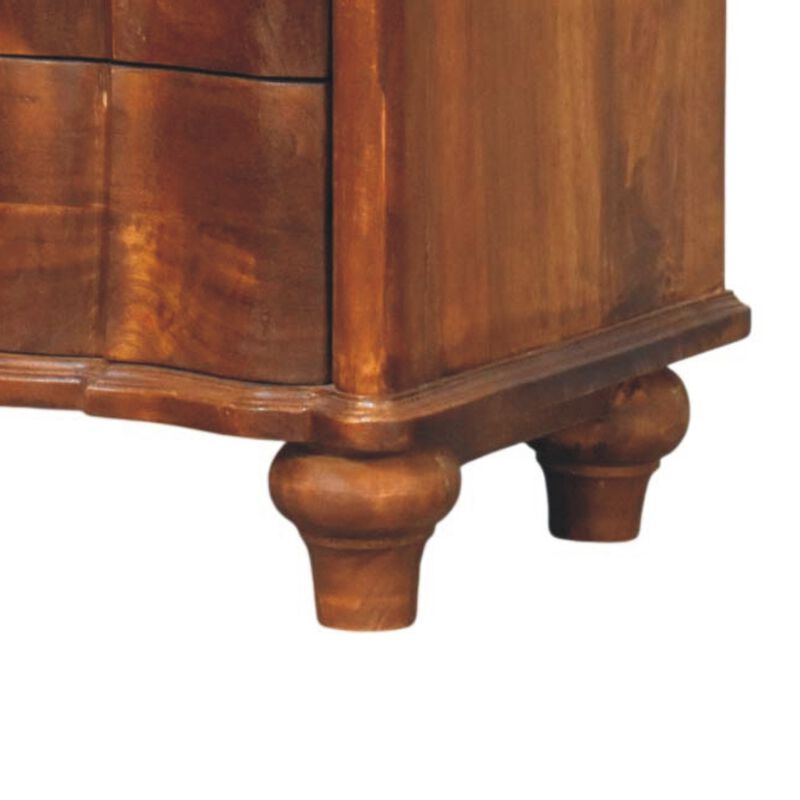 Artisan Furniture Solid Wood Lume Panel Bedside Table, Brown image number 7