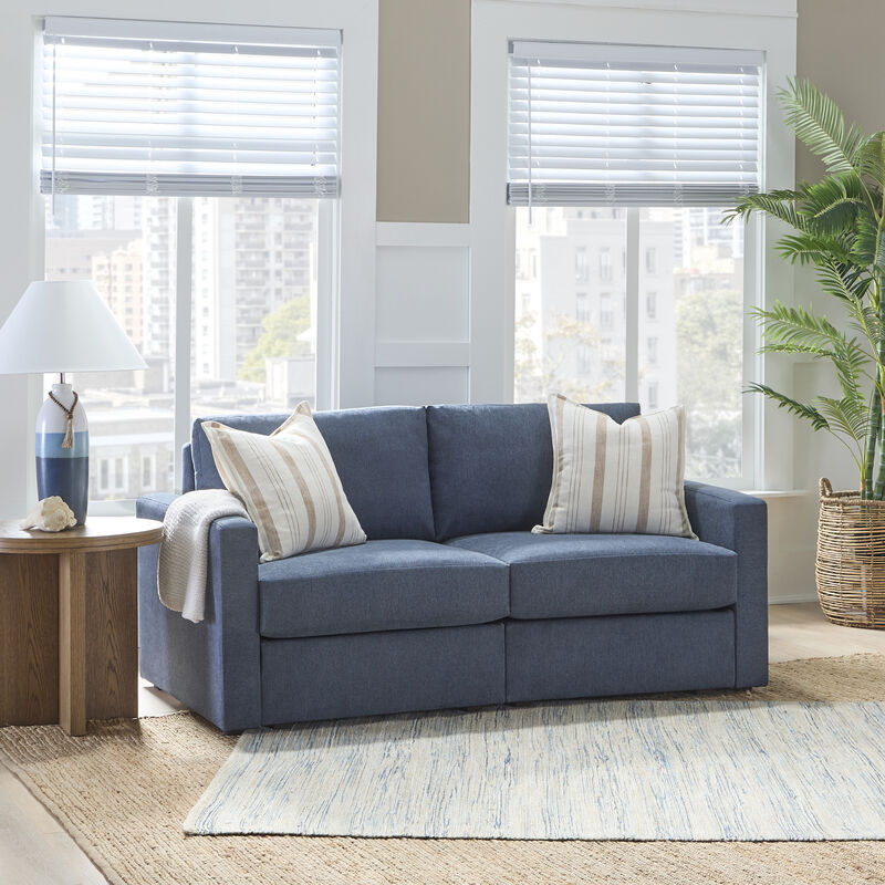 Flex Denim Loveseat with Standard Arm