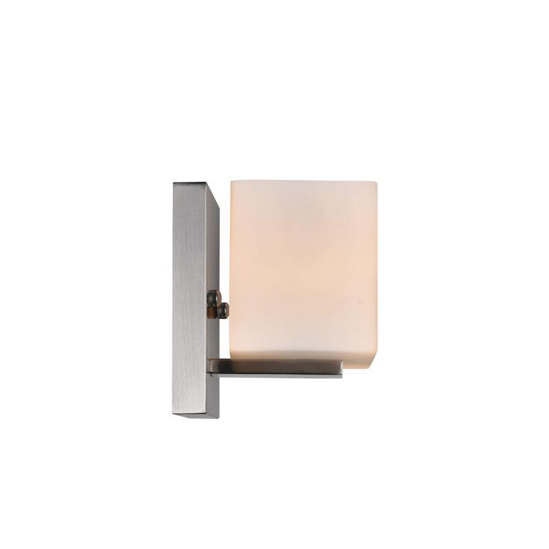 Cristini 1 Light Bathroom Sconce With Satin Nickel Finish