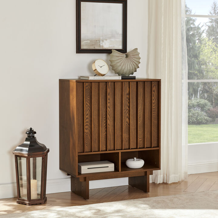 Harjas 3 Doors Mid Century Modern Buffet