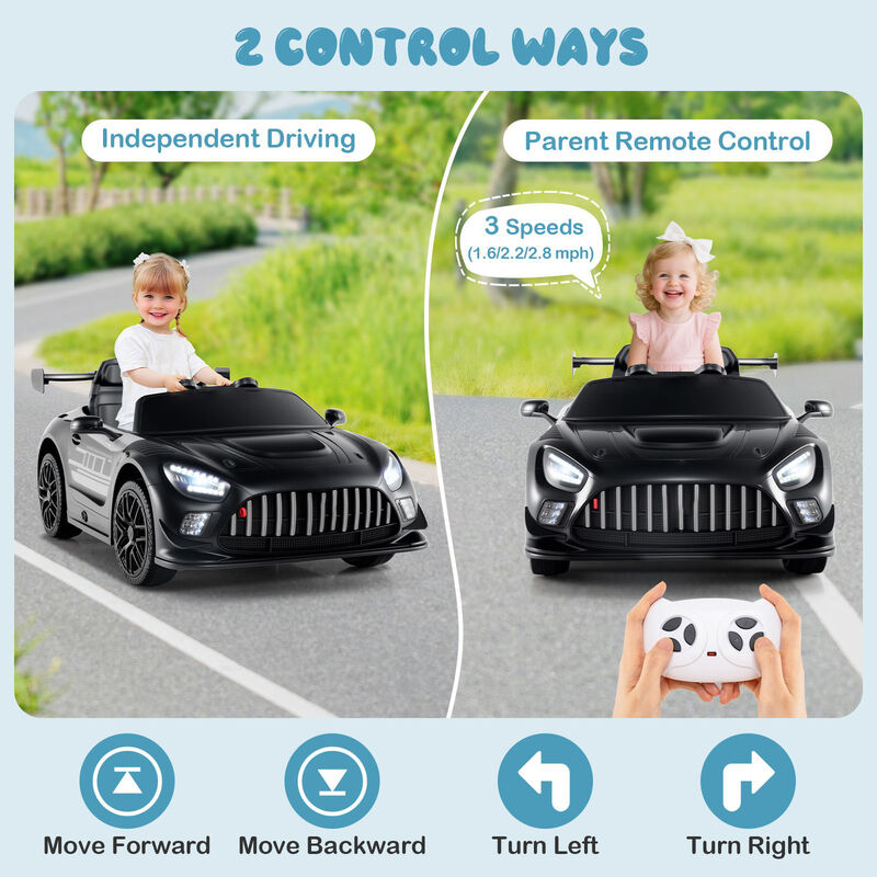 12V Electric Ride-On Car for Kids with Adjustable Speed and Steering Wheel image number 3