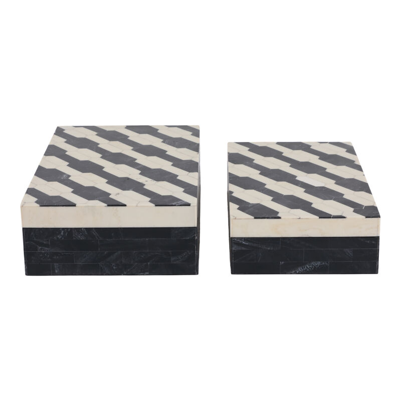 Geo Chain Pattern Resin Boxes image number 2