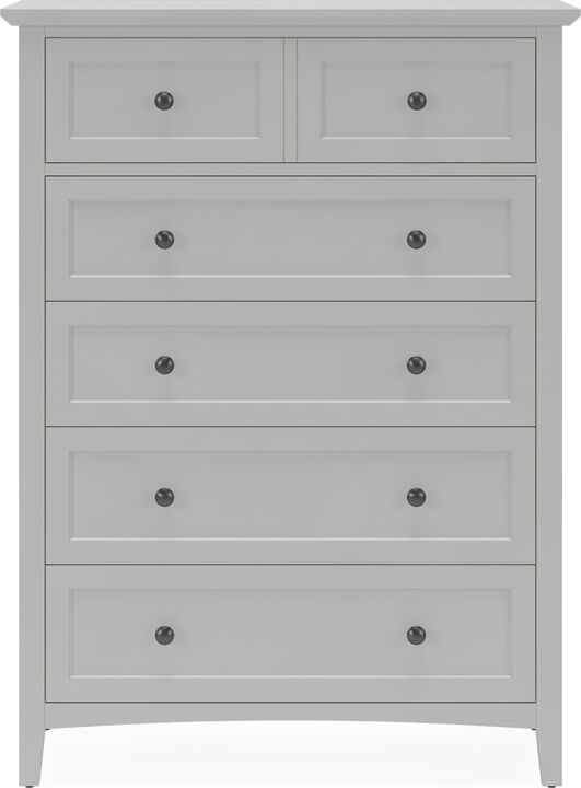 Grace Five Drawer Chest in Elephant Gray
