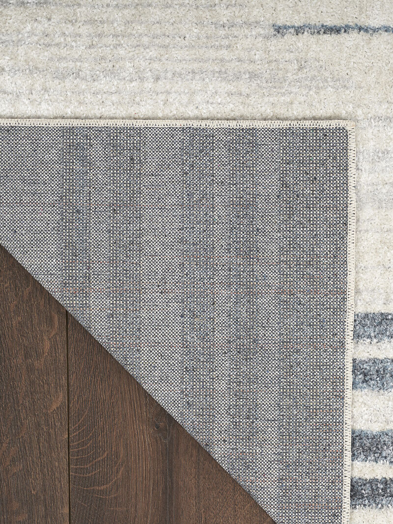 Astra Machine Washable ASW04 Ivory/Blue 3'3" x 5' Rug