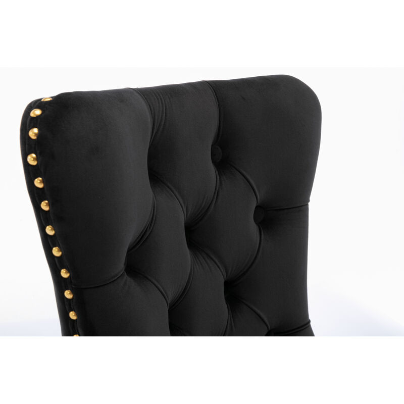 Streamdale Contemporary Velvet Dining Chairs, Set of 2 image number 6
