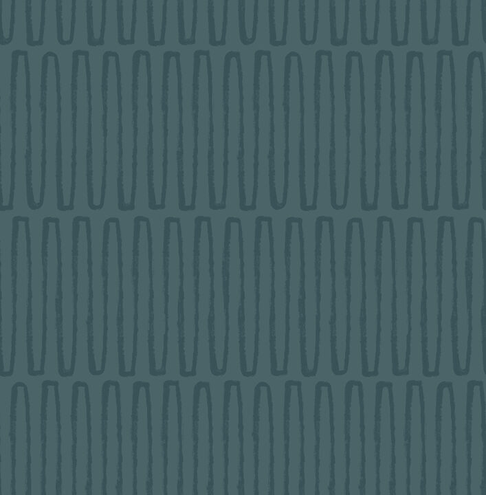 Lars Teal Retro Wave Wallpaper (Set of 2)