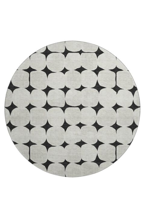 The Reserve TR16 Black 8' Round Rug