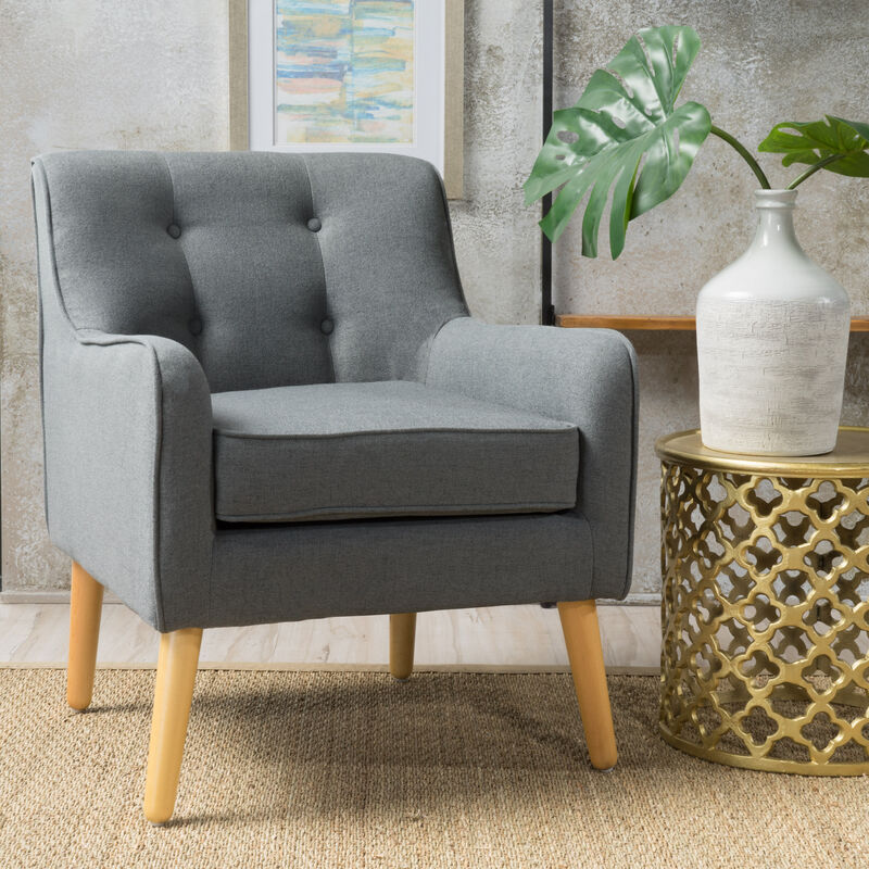 Merax Mid-Century Modern Fabric Arm Chair