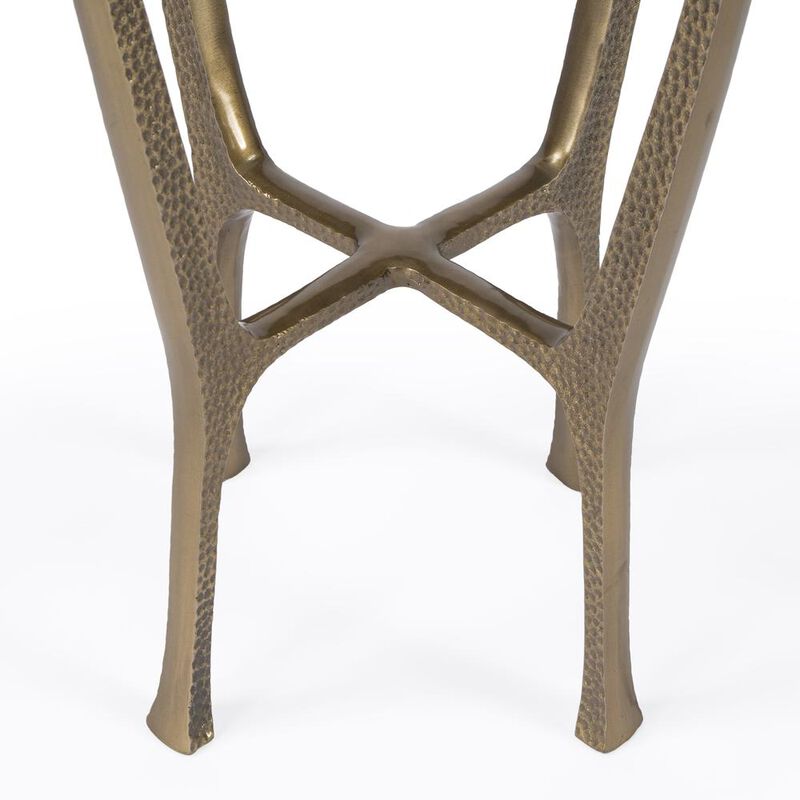 Butler Specialty Switlania Marble Side Table, Gold