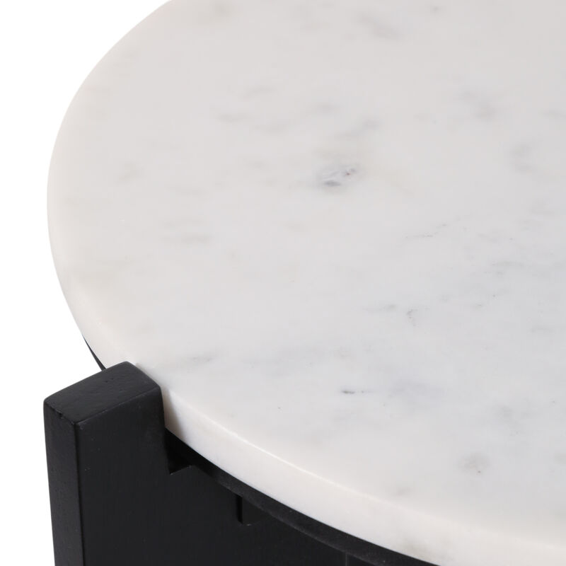 Criss-Cross Marble Top Accent Table image number 5