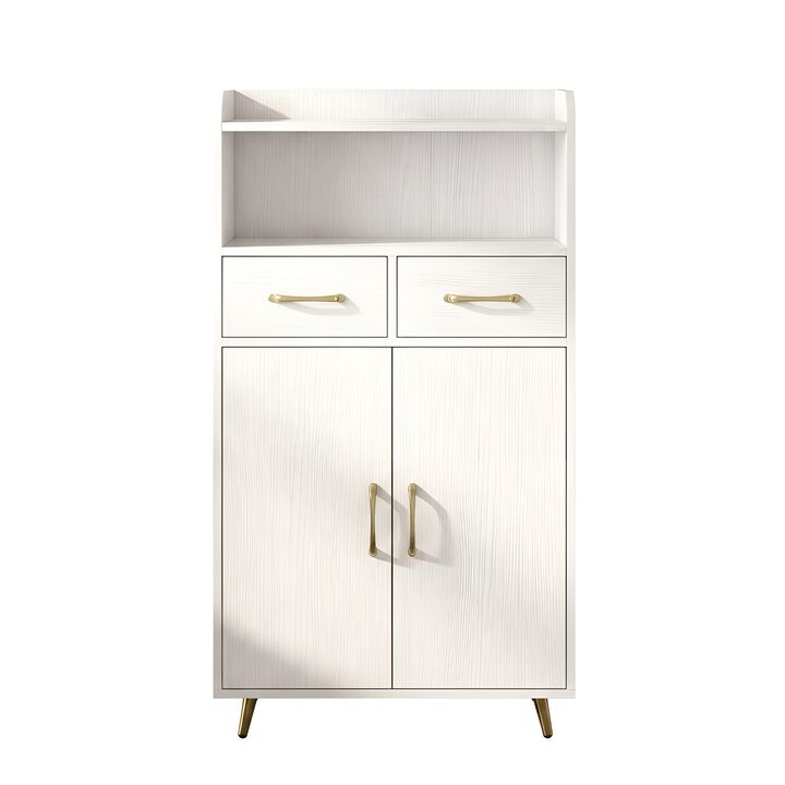 Bathroom Storage Cabinet with 2 Drawers and 2 Doors
