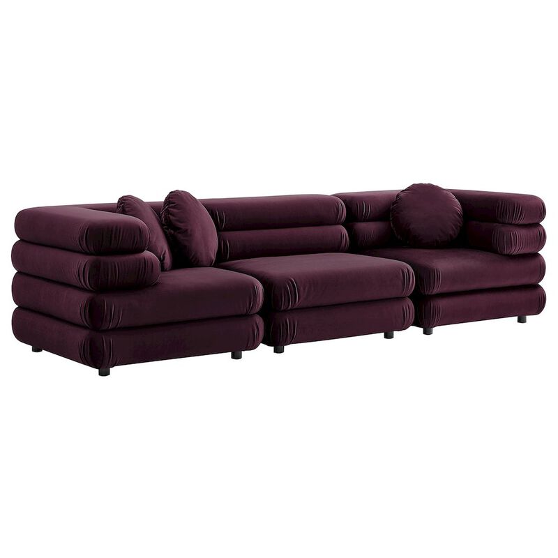 Jubilee 3-Piece Modular Performance Velvet Sectional Sofa image number 0