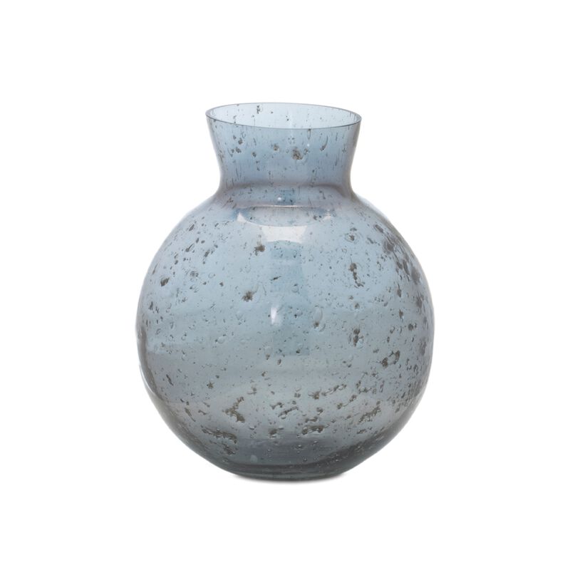 Set of 3 Textured Glass Bud Vases with Bubbled Finish for Modern or Rustic Decor