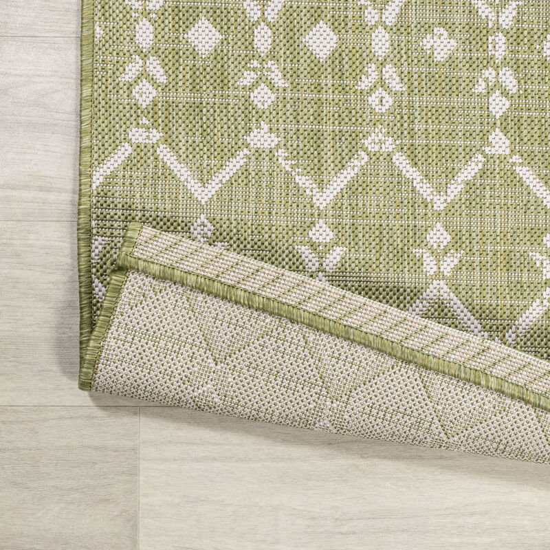 Ourika Moroccan Geometric Textured Weave Indoor/Outdoor Area Rug