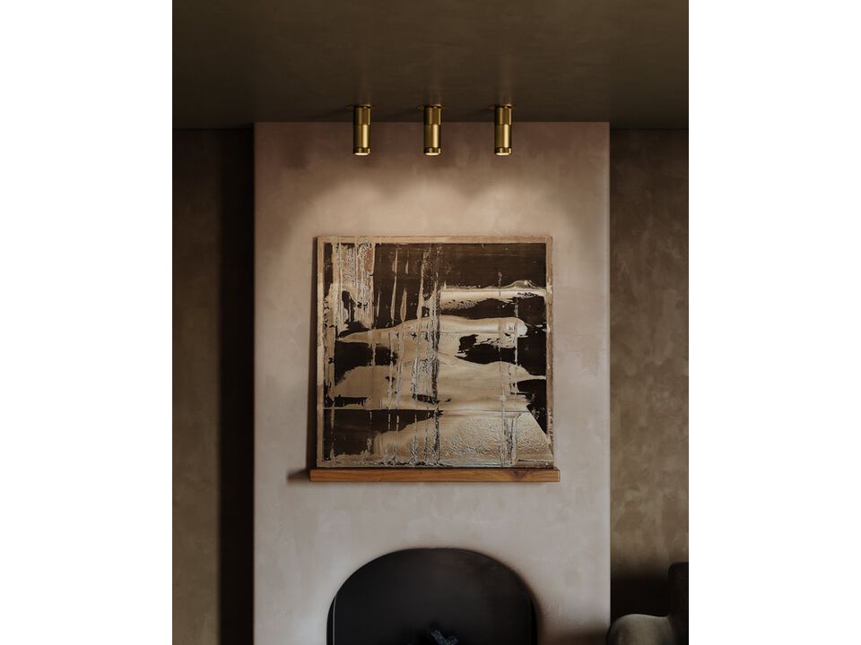 Dighton Brass Flush Mount Light