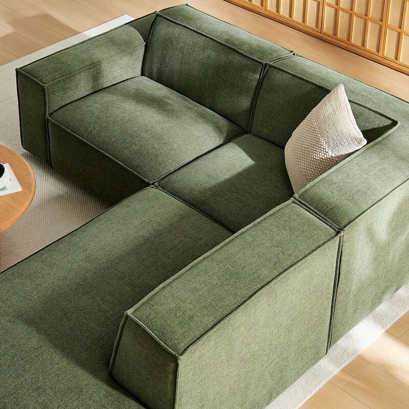 Restore 3-Piece Performance Fabric Upholstered Modular L-Shaped Sectional Sofa image number 9