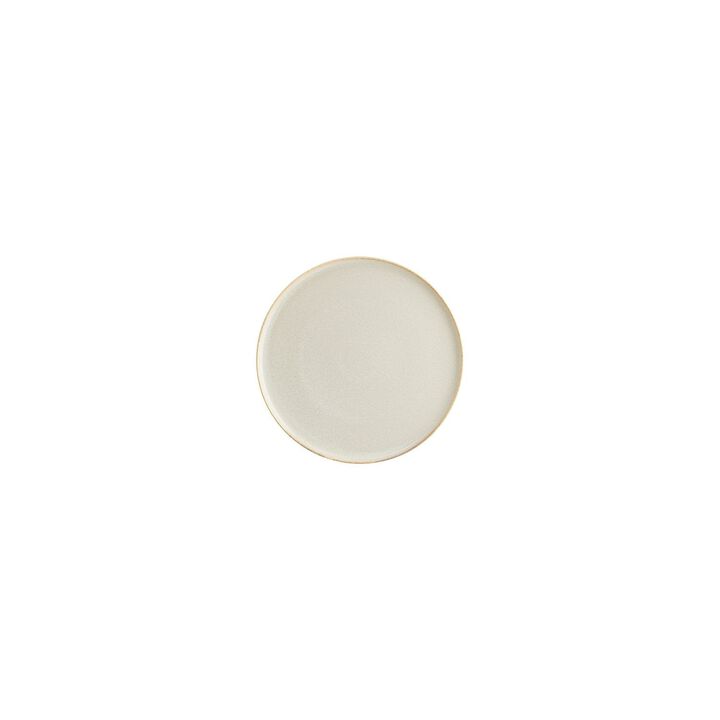 Sand dia.6.25" Round Beige Vitrified Plate (Set of 4)