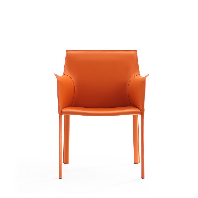 Paris Orange Dining Arm Chairs (Set of 2)