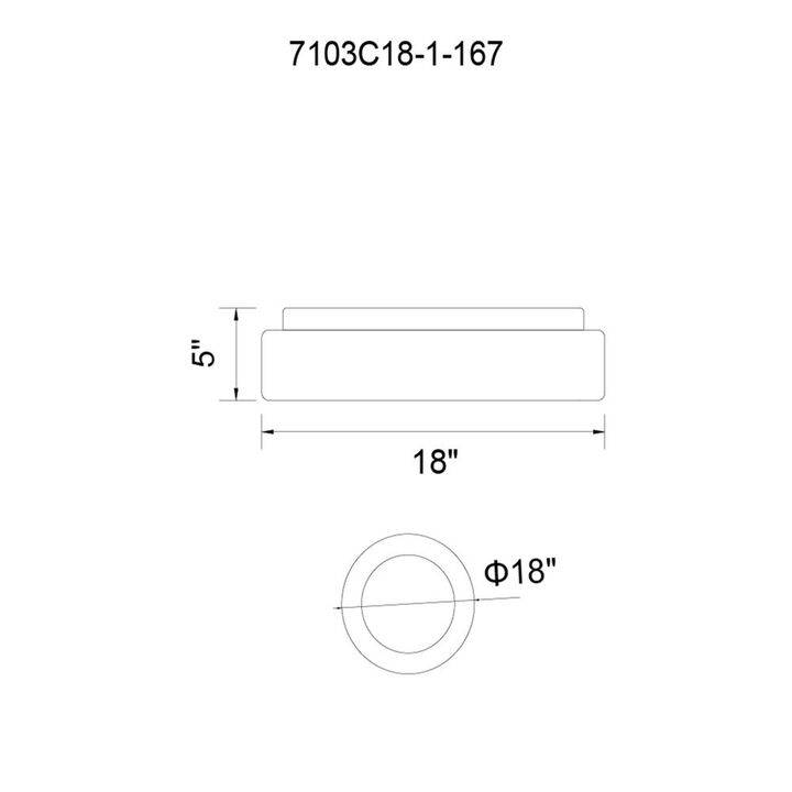 CWI Lighting Arenal LED Drum Shade Flush Mount With Gray & White Finish