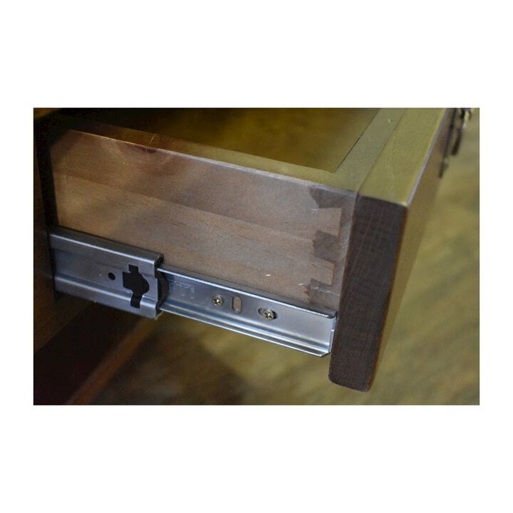 Crafters and Weavers Mission Crofter Style 1 Drawer Coffee Table - Walnut Stain