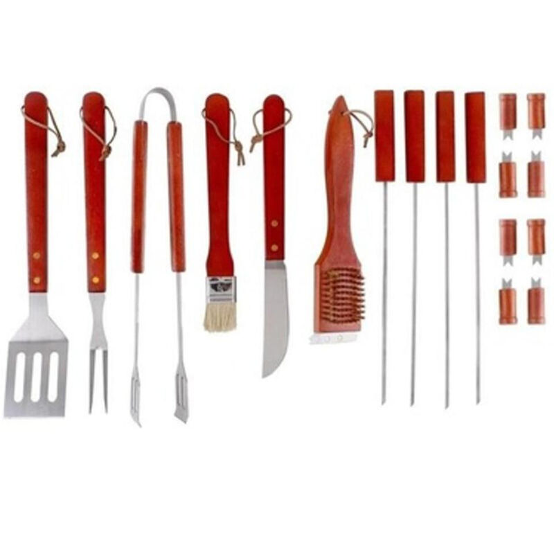 Lexi Home 18 Piece BBQ Grill Tool Set with Carry Case