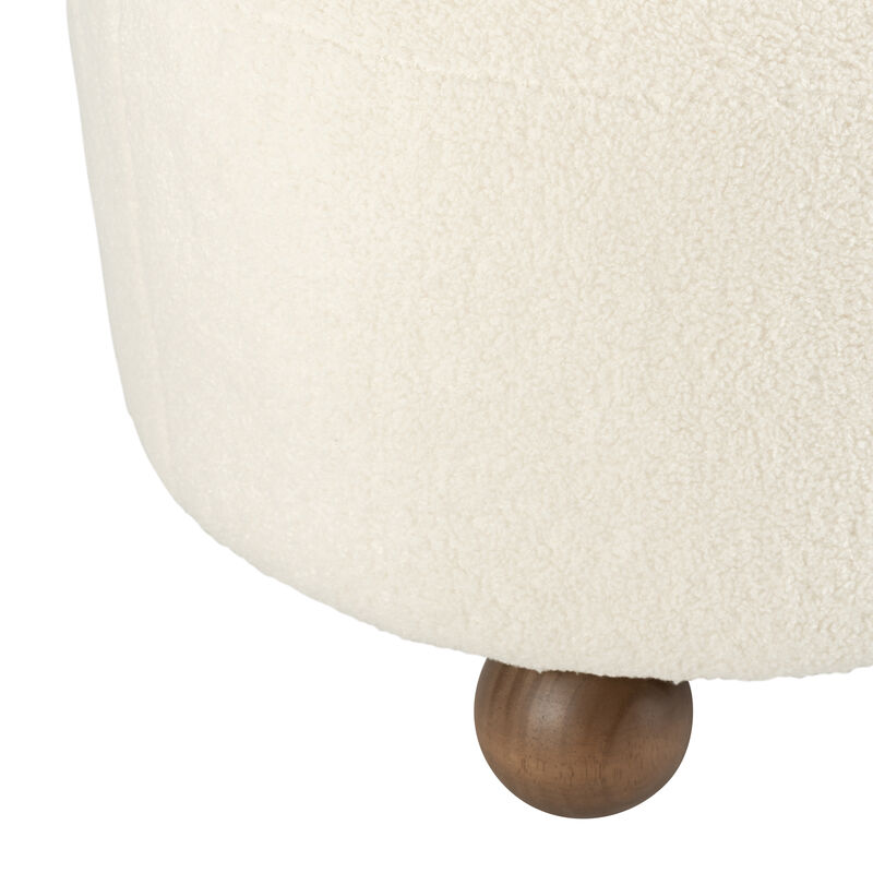Round Ottoman W/ Ball Feet image number 4