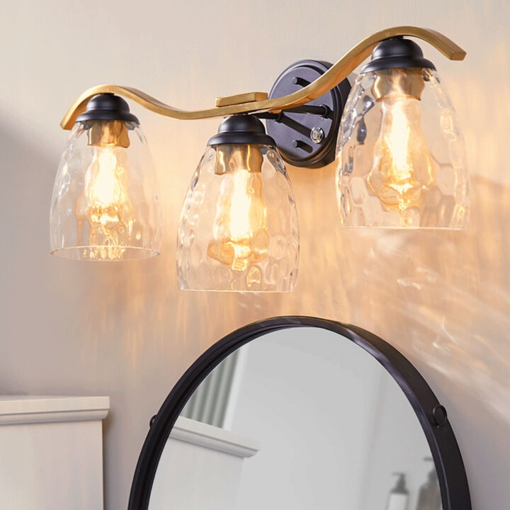 Heidi 3-Light Bathroom Vanity Wall Sconce Light with 3-Stage Touch Dimmer
