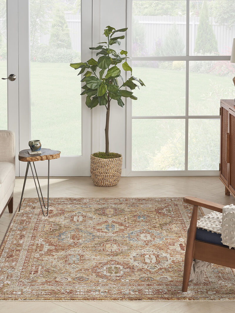 Sahar SHR01 Rust 5'3" x 7'8" Rug