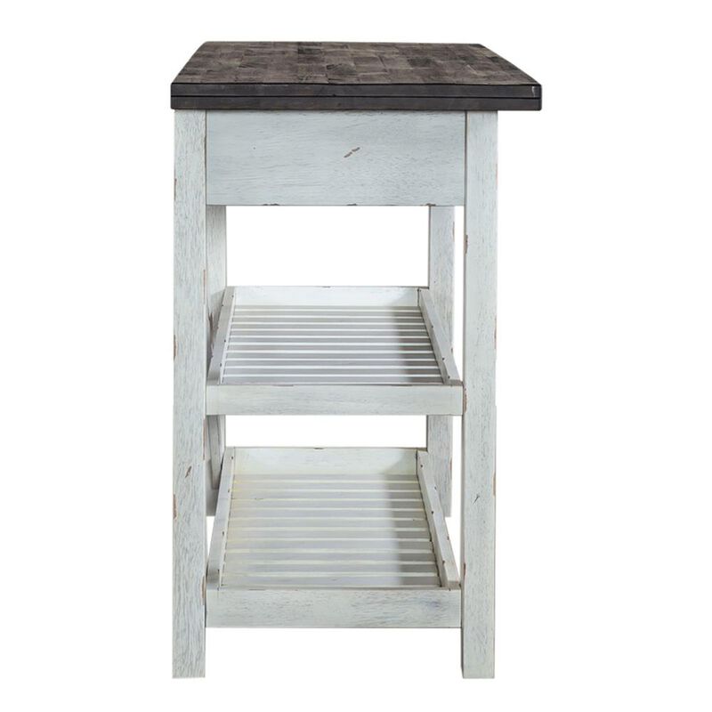 Liberty Furniture Farmhouse Server in Two Tone White w/ Wood Tone Top image number 2