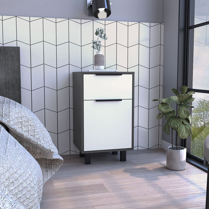 Streamdale Kaia Z Nightstand, Smokey Oak White