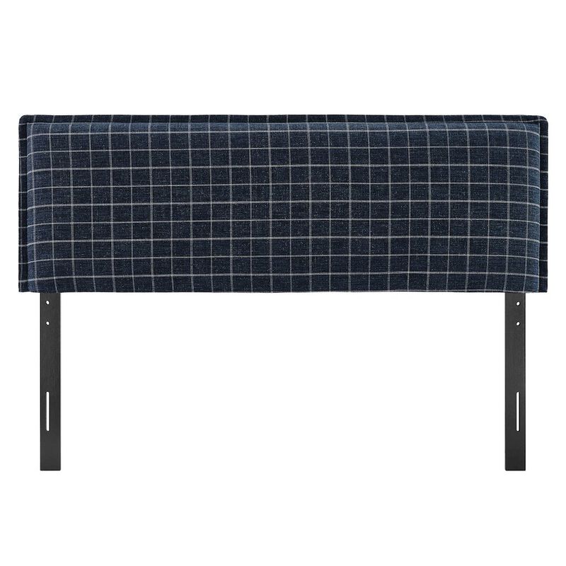 Camille Checkered Linen Blend King Size Headboard image number 3