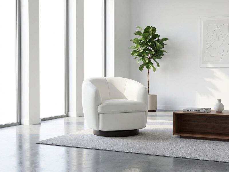 Baja Leather Swivel Chair image number 1