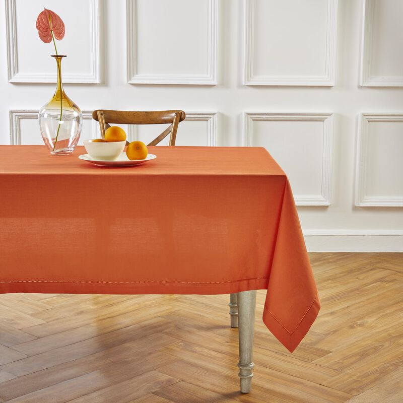 Cotton Linen Tablecloth - Cotton Linen Hemstitch image number 0