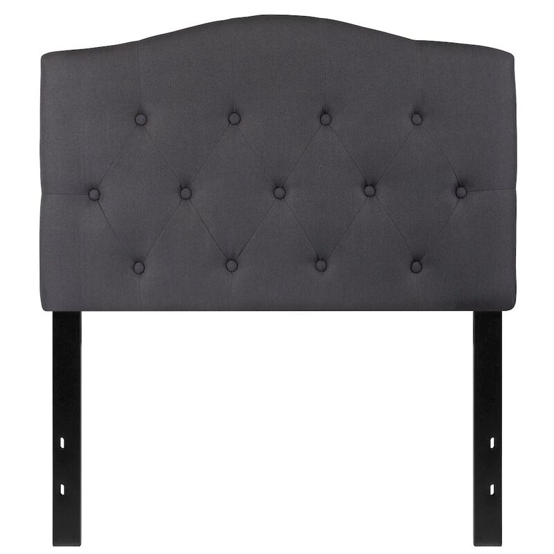 Flash Furniture Tufted Upholstered Twin Size Headboard in Dark Gray Fabric image number 4
