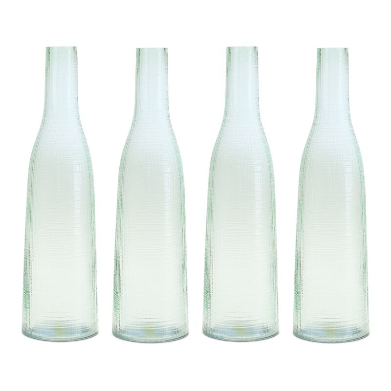 Set of 4 Glass Vases for Modern Tabletop and Floral Displays
