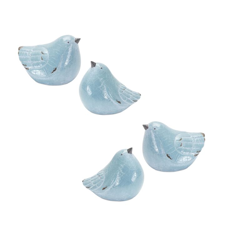 Set of 4 Bird Figurines – Decorative Garden & Home Décor for Outdoor and Indoor Spaces
